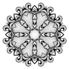 Ornamental round lace pattern is like mandala N42