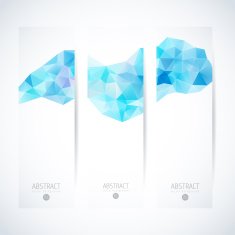 Abstract vector vertical mosaic banners N56