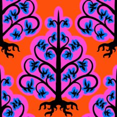 Suzani vector ethnic pattern with Kazakh motifs N14