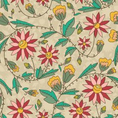 Seamless texture with flowers N110