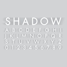 alphabetic fonts and numbers N37