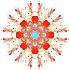 Lace ornament watercolor marble round doily ornamental flower N35
