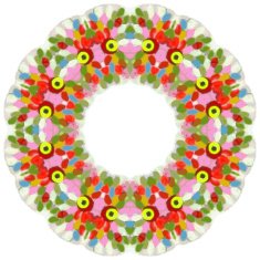 Lace ornament watercolor marble round doily ornamental flower N36