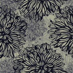 seamless pattern with asian flowers