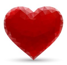 Mosaic heart romantic sign of love