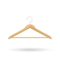 Wooden Hanger Vector Illustration