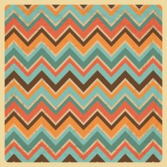 Vintage Geometric Zigzag Background