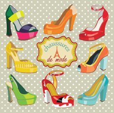 Colorful fashion women's High heel shoes Label in French N2