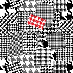 Patchwork with houndstooth ornament N3