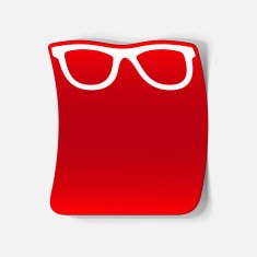 realistic design element glasses N33