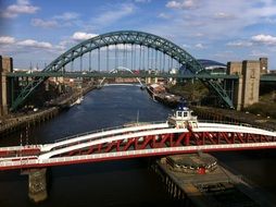 picturesque bridges across tyne river, uk, Newcastle