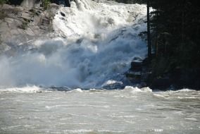 raging water of the waterfall, washington state