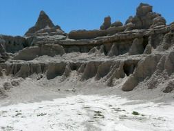 Scenic landscape in Badland National Park, South Dakota