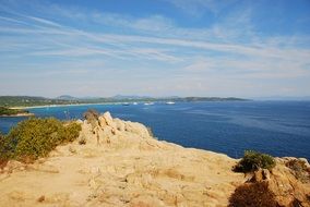 cliffs near the sea under the blue sky in france