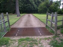 cattle grid in countryside