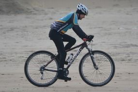 cyclist on a mountain bike