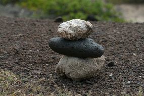 Stones on a ground