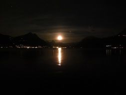 romantic moonlight at night