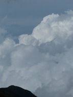 clouds above the mountain