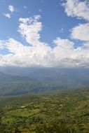 bright beautiful natural landscape from a height