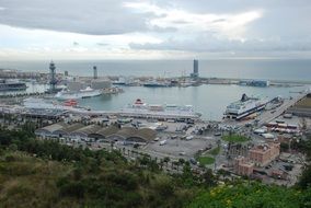 Beautiful landscape with Barcelona in Spain