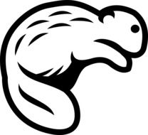 painted white beaver