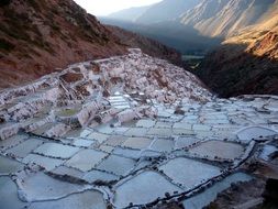 panorama of salt deposits