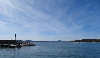 panoramic view of the coast of Saint-Tropez on a sunny day