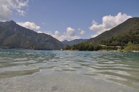 lake in a mountain valley