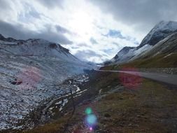 passage in the Alps in Switzerland