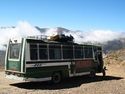 Bus near the Andes