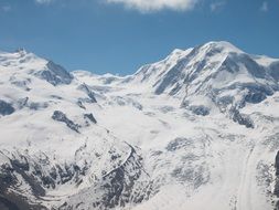Monte Rosa is a huge ice-covered mountain