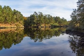 river among the autumn landscape