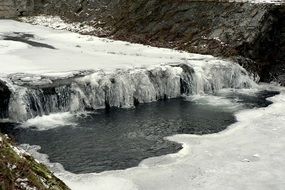 snow ice river