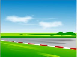 Cartoon colorful racetrack clipart