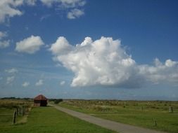 Blue cloudy sky