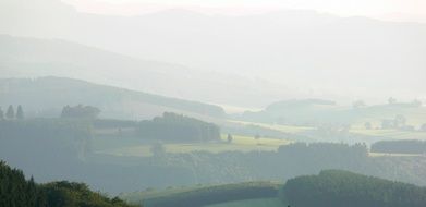 valley in the fog in the morning