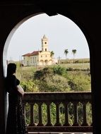 pregnant girl by the window