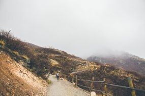 hiking path in mountains