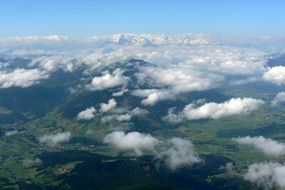 panorama of the Steinernes Meer ridge through the clouds