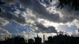 evening cloudy sky over Seoul, South Korea