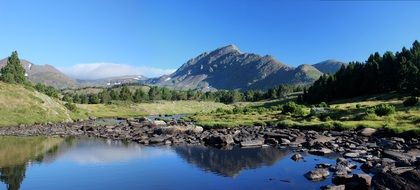 mountain lake in pyrenees