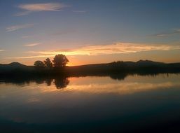 scenic lake view with calm water