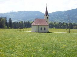 chapel in the foothills of the alps