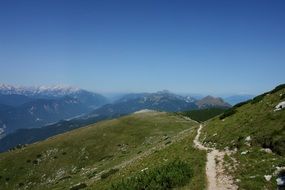 mountains hiking view