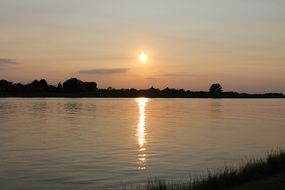 river at sunset