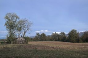 landscape of rural fields