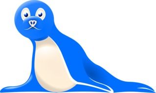 cartoon blue seal