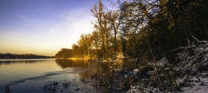 River bank at morning time