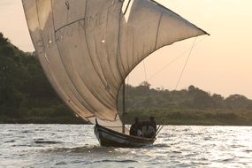 boat sail in the sea